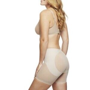 Women's Cupid Firm Control Booty Lift Panel Waistline Shortie Beige S New NWT